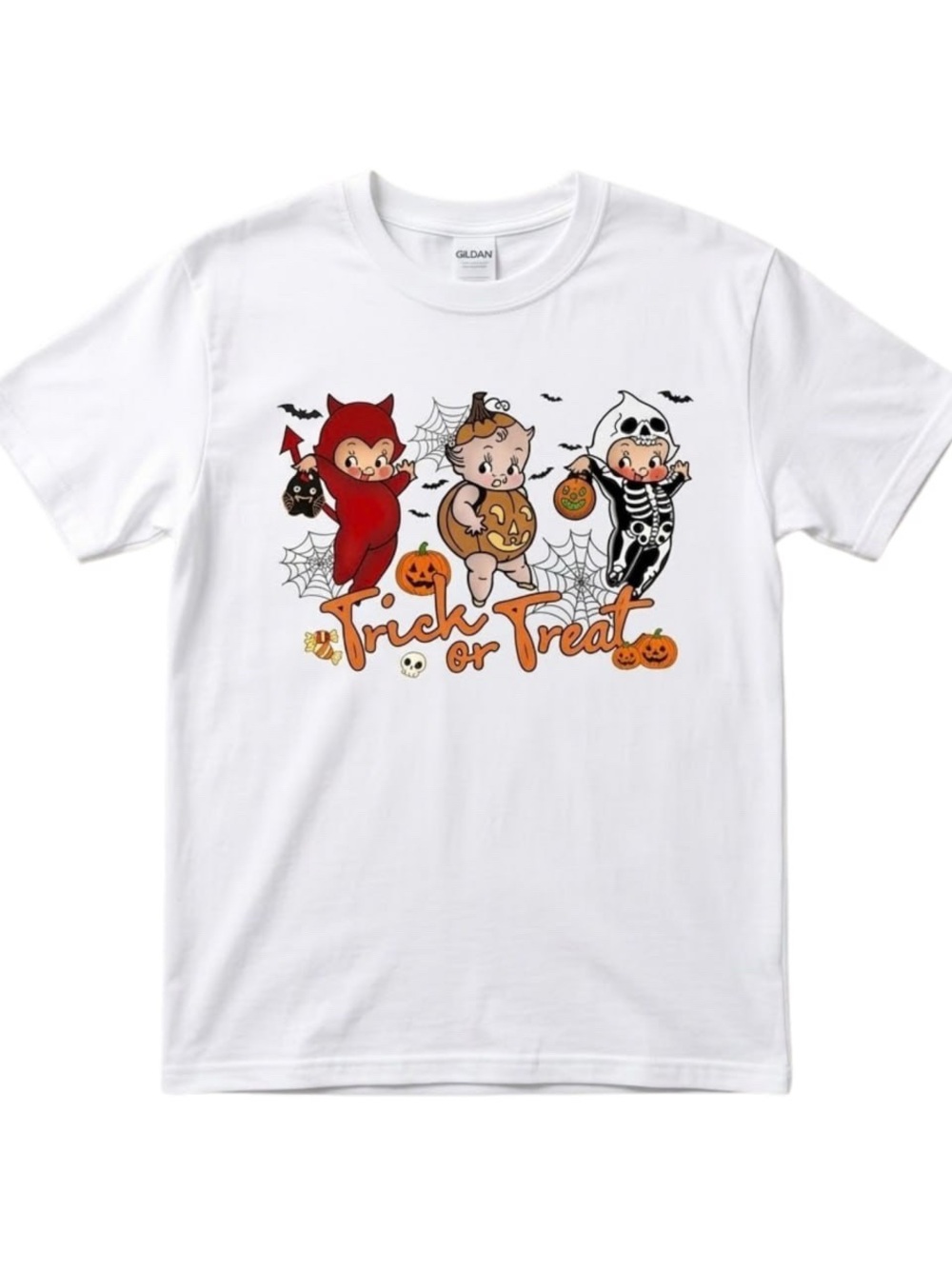 Gildan White "Trick or Treat" Halloween Costume T-Shirt